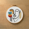 Modern Minimalist Face Embroidery Kit