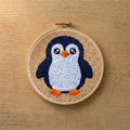Penguin Punch Needle Embroidery Kit