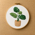 Tropical Leaf Plant Embroidery Kit